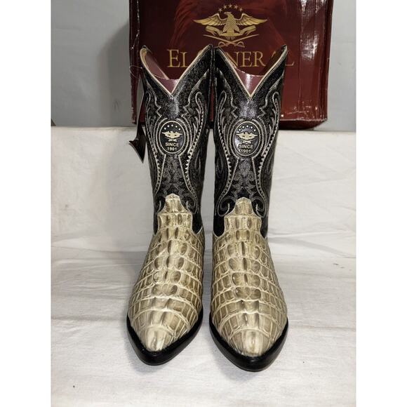Cowboy Rodeo Boots Exotic Leather Gray Croc print  Men’s 6 - Picture 3 of 8